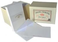 Original Crown Mill Laid Paper Luxury Box Set Includes 50x A6 Cards and 50x C6 Lined Envelopes - Cream