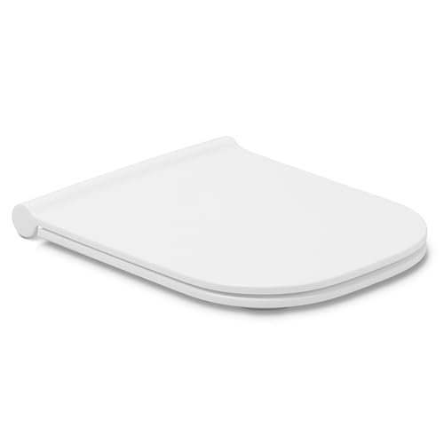 TATAY Abattant WC Universel Compatible avec Gap Square Compact | Fermeture Amortie | Pour Cuvette Toilette Carrée | Thermoplastique Antibactérien | Design...