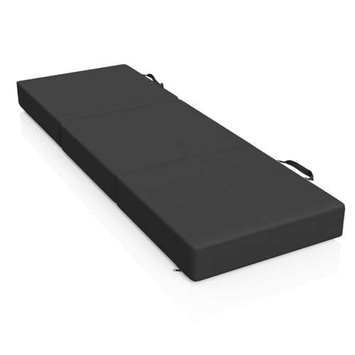 Maxvitalis Colchón Plegable, Colchón De Invitados, Colchón Plegable De 3 Piezas, Espuma Extra Gruesa 15cm , Lavable, Disco Cubo, Plegable, Colchón Plegable, Adulto Negro, 75x195x15cm Maxvitalis Colchón Plegable, Colchón De Invitados, Colchón Plegable De 3 Piezas, Espuma Extra Gruesa 15cm , Lavable, Disco Cubo, Plegable, Colchón Plegable, Adulto Negro, 75x195x15cm