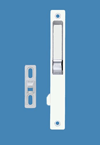 Image of Metal Body Concealed Handel-Cum-Latch for Aluminium Sliding Door & Windows Lock Set of 1 Pair (Ivory)