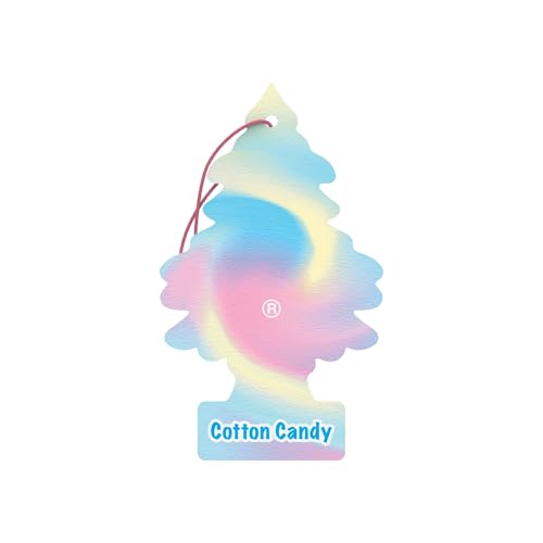 Image of Little Trees Cotton Candy Air Freshener | Sweet Fruity Fragrance | Iconic Tree Hanging Design | For Car, Home, Wardrobe | Imported from USA