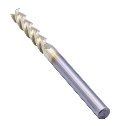 Image of 3Pcs 1 /4 inch 3 Flute Carbide Long Square End Mill for Aluminum, ZrN Coated | 45 Degree Helix, Solid Carbide, 1 /4 inch Cutting Diameter, 1 /4 inch Shank Diameter, 1-1 /4 inch Length of Cut, 3-1 /4 inch Overall Length