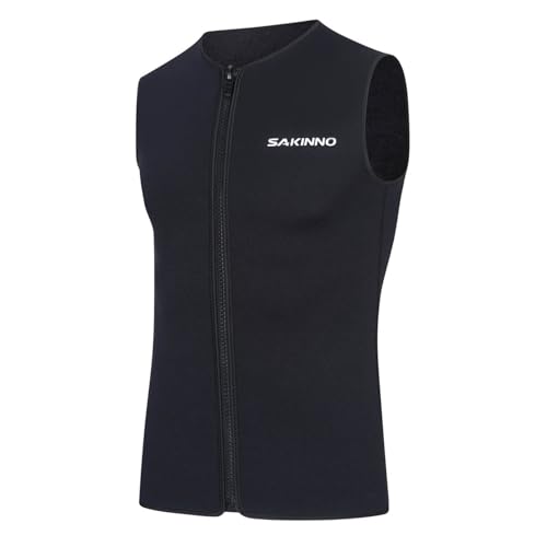 Freebily Chaleco de traje de neopreno para hombre sin mangas 3mm con cremallera, negro talla M miniatura 4