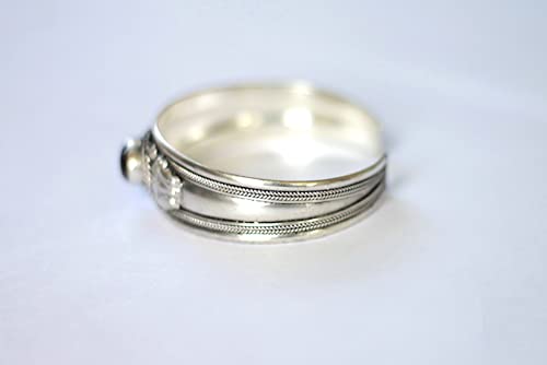 Slim Black Onyx Stainless Steel Adjustable Cuff Bracelet | Boho Jewelry For Men & Women #TOP2