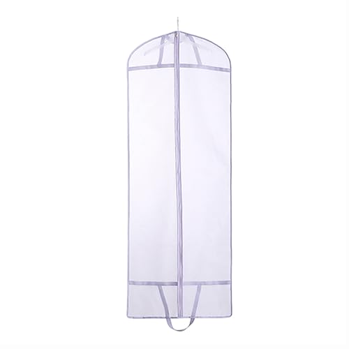 Breathable Hanging Garment Bag, Clear Full Zipper Travel Bag for Closet, 62.9in/160cm, Purple Clothes Storage Organizer, Perfect for Dresses, Suits & Costumes