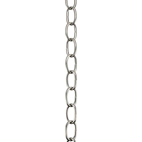 Image of Aspen Creative 21106-11,Steel 10 Feet Heavy Duty Chain for Hanging Up Maximum Weight 50 Pounds-Lighting Fixture /Swag Light /Plant in Nickel.9 Gauge.