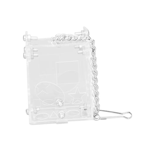 Yardwe Bird Feeder Hanging Pet Hanging Feeder Square Pet Feeder Hanging Pet Feeder Square Pet Food Container Taste Acrylic