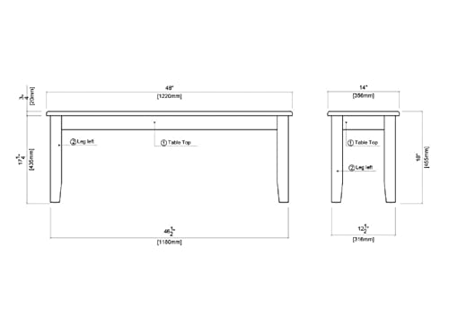 Boraam Bloomington Bench, Black/Cherry #TOP2