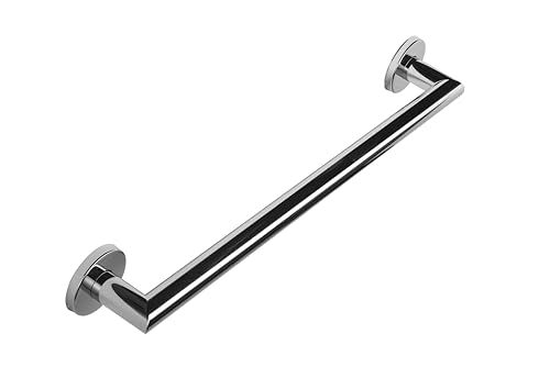Croydex Modern Safety Support Rail Stainless Steel Grab Bar for Bathroom, Chrome, 600 mm, Silver