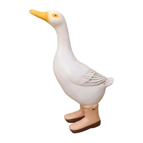 Sculpture décorative moderne de canard blanc résistante aux UV - 2