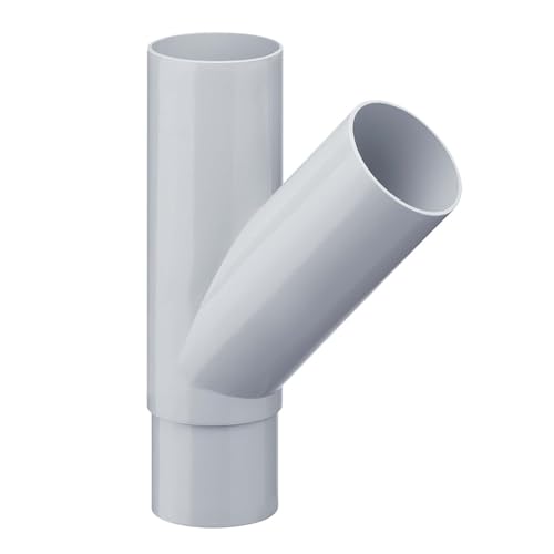 INEFA Branche Tuyau Descente 45° 100/50mm Gris PVC Raccord Gouttičre Étanche