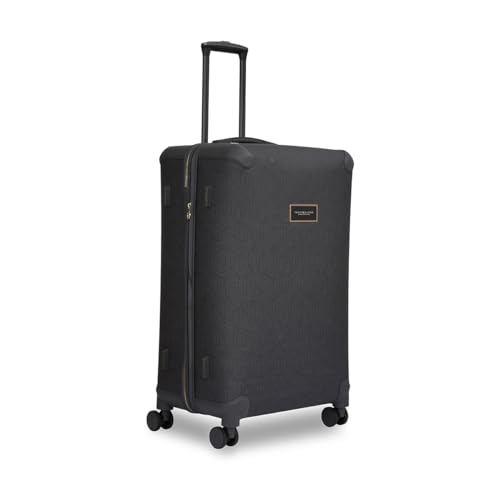 Image of Tommy Hilfiger Jazz Large Soft Luggage - Grey |Check-in Trolley Bag with TSA Lock | 360 Spinner Double Wheels | Telescopic Handle | Expandable | Polyester Shell Suitcase | 115L Capacity | 78cm