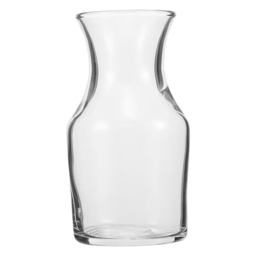 FUNOMOCYA Mini Caraffa Trasparente in Vetro per Vino Piccola Capacità Design Elegante con Bocca Piatta per Facile Versamento e Pulizia Adatta Vino Bianco Riso e Prugna per Casa e Ristorante