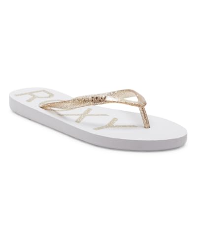 Roxy Sandales Viva Sparkle, pour femme, Blanc/champagne, 38 EU