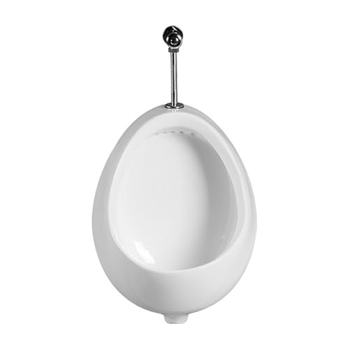 Urinal comercial de cerámica Gtzly para hombres, sistema de descarga de alta eficiencia, urinal empotrado en pared con válvula de descarga manual miniatura 1
