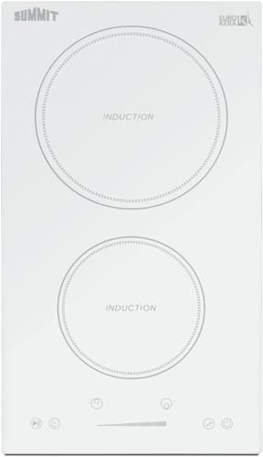 Summit 12' 2 zone Electric Cooktop. 208-240V Induction Cooktop, ADA Compliant, White- SINC2B231W