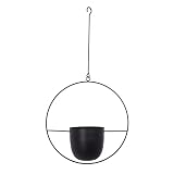 Wlauqueta - Cesta de flores suspendida en la pared, maceta de metal boho cesta de plantas para interior exterior, patio y balcón