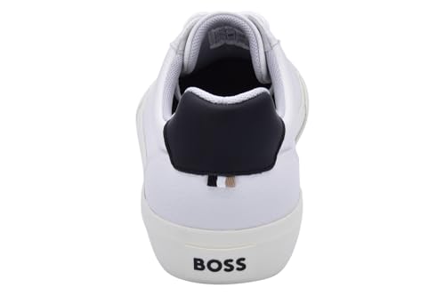 Image of BOSS Men's Aiden Logo Block Leather Low Top Sneakers | Casual Shoes