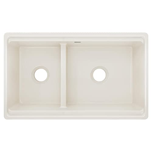 Elkay SWUF3320BI 60/40 Double Bowl Fireclay Farmhouse Sink