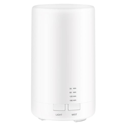 WRITWAA Difusor Humidificador 70ml USB Silencioso Luz LED Multicolor, Difusor de Aceites Esenciales Portátil para Aromaterapia en Hogar y Oficina