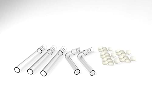 Vástago de cristal BMTick Pro para tubo de aire Arizer Solo/2/Air (incluye kit de 25 protectores de pantalla de metal de ajuste perfecto) Cover