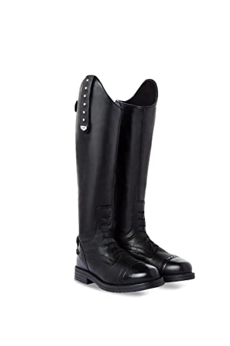 HORZE Bottes d'équitation pour enfant Portland avec cristaux, Noir , 34 EU