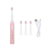 HINTRMENT Automatische Kinderzahnbürste mit Weichen Borsten für Sanfte Reinigung USB Aufladbar aus Abs Kunststoff Rosa 1 Satz für Jugendliche