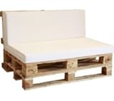 No incluye palets. Asiento y respaldo de espuma para Sofá Palet enfundado en Microfibra (Blanco)