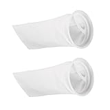 ibasenice 2 Piezas Bolsa Filtro Acuario Micras Fieltro Malla Mecánica para Sumidero Sistema Filtración Pecera Accesorios Blancos