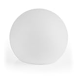 EASYmaxx Solar-Kugel Ø 30 cm | Stimmungsvolle Gartendeko mit LED Beleuchtung und Blickfang | Inkl. Tageslichtsensor und Fernbedienung [Farbwechsel und wamweißes Leuchten möglich]