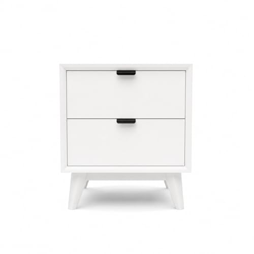 Image of Solid Wooden Bedside End Table Wooden NightStand Side Table for Living Room, Home and Office Furniture | Solid Wood Bed Side End Table for Bedroom Table- in White Finish
