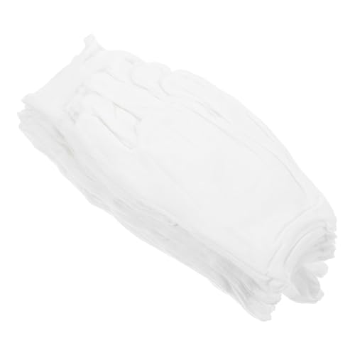 Guantes de algodón antideslizantes para inspección, 12 pares de grosor medio