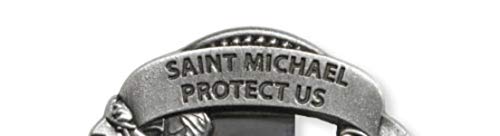 Sacred Traditions Silver Tone Zinc Alloy Archangel St Michael Protect Us Visor Clip, 2 1/4 Inch #TOP1