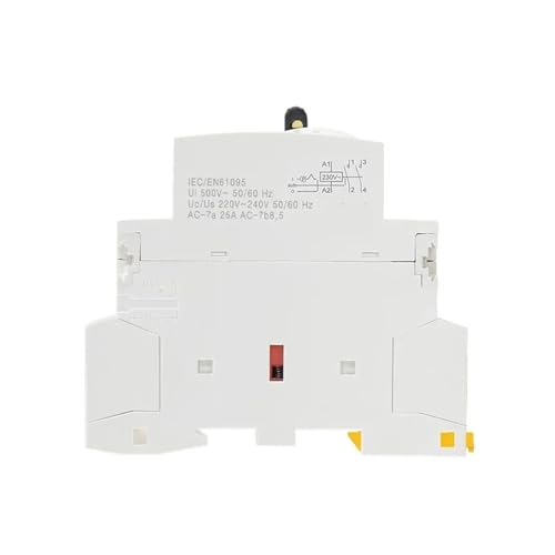 Contacteur modulaire résolvant les pannes de commande avec son switch manuel 25A