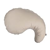 Boppy Cuddle Pillow with 100% Organic Cotton Removable Cover, Hypoallergenic Fiber Fill, Contoured for Support for Side Sleeping, Relieve Shoulder Pressure, Align HIPS for Lower Back Pain, Biscuit