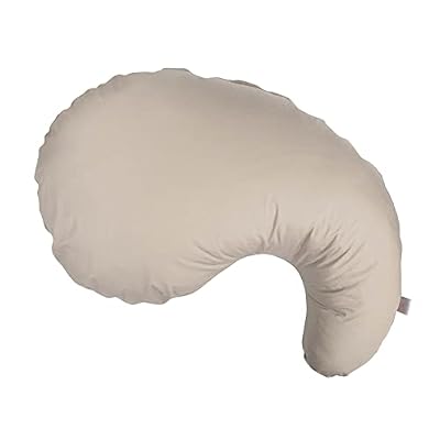 Boppy Cuddle Pillow with 100% Organic Cotton Removable Cover, Hypoallergenic Fiber Fill, Contoured for Support for Side Sleeping, Relieve Shoulder Pressure, Align HIPS for Lower Back Pain, Biscuit