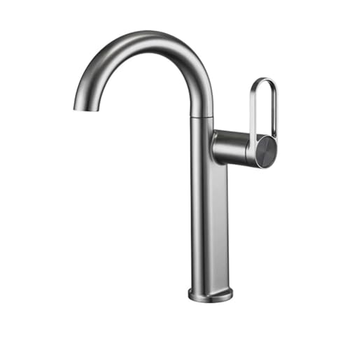 Robinet de lavabo brossé Or Rose Feng Shui, mitigeur haute performance au design épuré