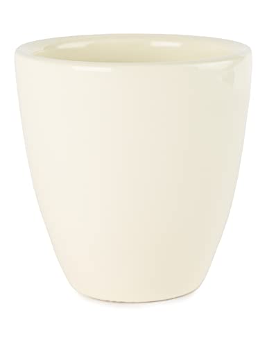 Garronda Macetero de Cerámica Maceta Diseño Clásico Sin Drenajes GD-0017 (Cremoso 023, ⌀8cm H=7,5cm)