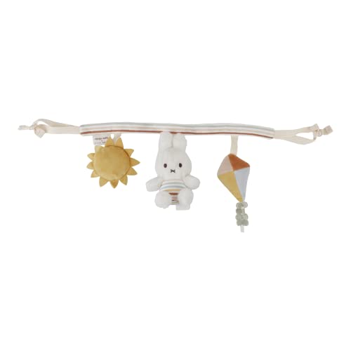 Little Dutch Kinderwagenkette Spielzeug für Baby mit Figuren Miffy Hase - Vintage Sunny Stripes