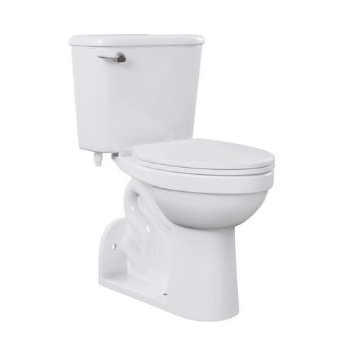 Swiss Madison Carlton Marquette Rear-Outlet Two-Piece 1.6 GPF Left-Hand Flush Elongated Toilet in Glossy White