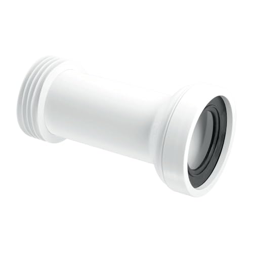 Mcalpine Wc-Con2 Straight Adjustable Length Rigid Wc Connector, White