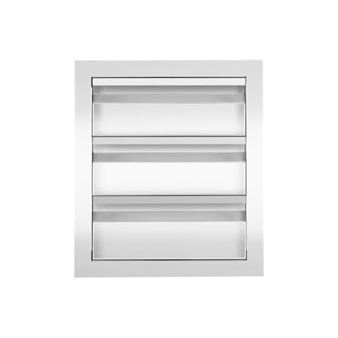 FMEVRIX Outdoor Kitchen Drawers Cabinet, Stainless Steel Flush Mount Triple Drawers for Outdoor Kitchens & BBQ Islands, Built-in Outdoor Kitchen Storage, 18" x 20.5" x 20.5" Cover
