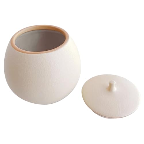 VALICLUD Barattolo in Ceramica Sigillato Per Zucchero e Tè Contenitore Multiuso Piccolo Per Cucina e Ufficio Vasetto Vintage Per Conservazione Di Zucchero Tisane e Snack Decorativo e Compat