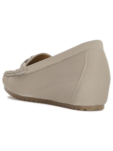Image of Bata Women Zaynab Loafers, Nude, (6510177)