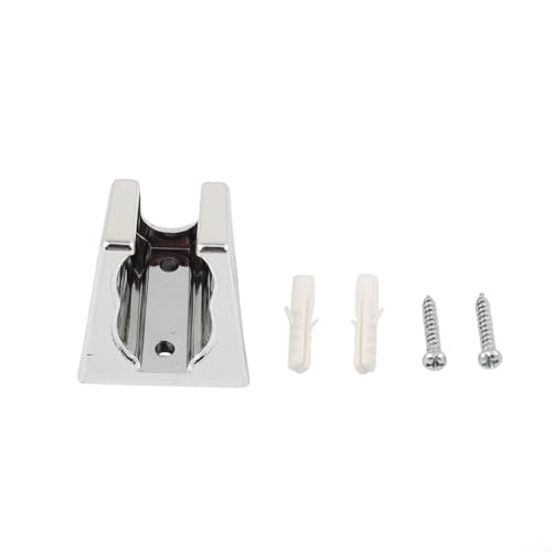 MonoSora Supporto da parete regolabile per soffione doccia, in plastica ABS, finitura cromata argento