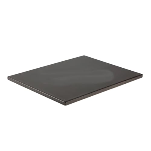 Wsqhao Pizzastein Backstein schwarze Keramik glasiert 30X38X1.2cm