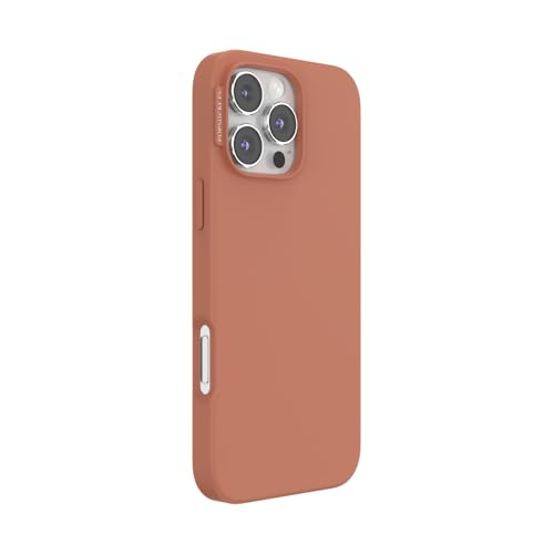 Image of POPSOCKETS Polycarbonate iPhone 16 Pro Max Protective Case Compatible with Magsafe, Phone Case for iPhone 16 Pro Max, Wireless Charging Compatible - Terracotta,Peach