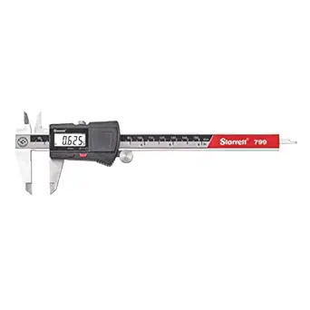 Starrett EC799A-6/150 Electronic Caliper, Stainless Steel, 0.0005 Resolution and 0-6 Measuring Range, Black