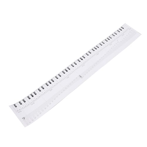 SENECESLI Papel de Ejercicio para Teclado de Piano de 88 Teclas, Guía de Notación Musical Colorida para Principiantes, Tabla de Práctica de Digitación a Prueba de Agua, Escala 1:1 de 48,8 Pulgadas