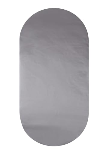 Image of Silk Bassinet Sheet 17" x 33" Surface (100% Pure Mulberry Silk) – 4" Deep Pocket (Satin)- 19 Momme 6A High-Grade Fibers for Baby Hair for Hourglass, Oval,Rectangle Pads/Mattress Grey